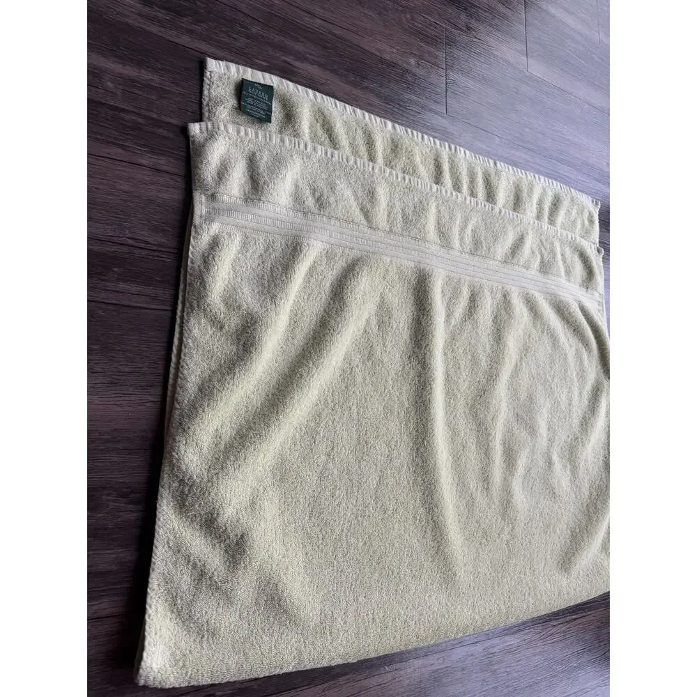 Lauren Ralph Lauren 100% Cotton Bright Yellow 53” X 29” Bath Towel Solid Single